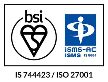 ISO27001 認証取得(IS 744423)
