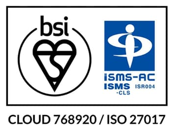 ISO27017 認証取得(CLOUD 768920)